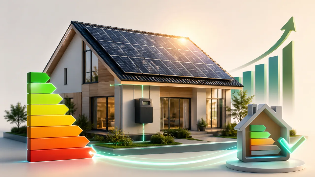 Panneaux solaires sur un toit à Bruxelles et certificat PEB : l'impact réel de la production photovoltaïque sur la classe énergétique